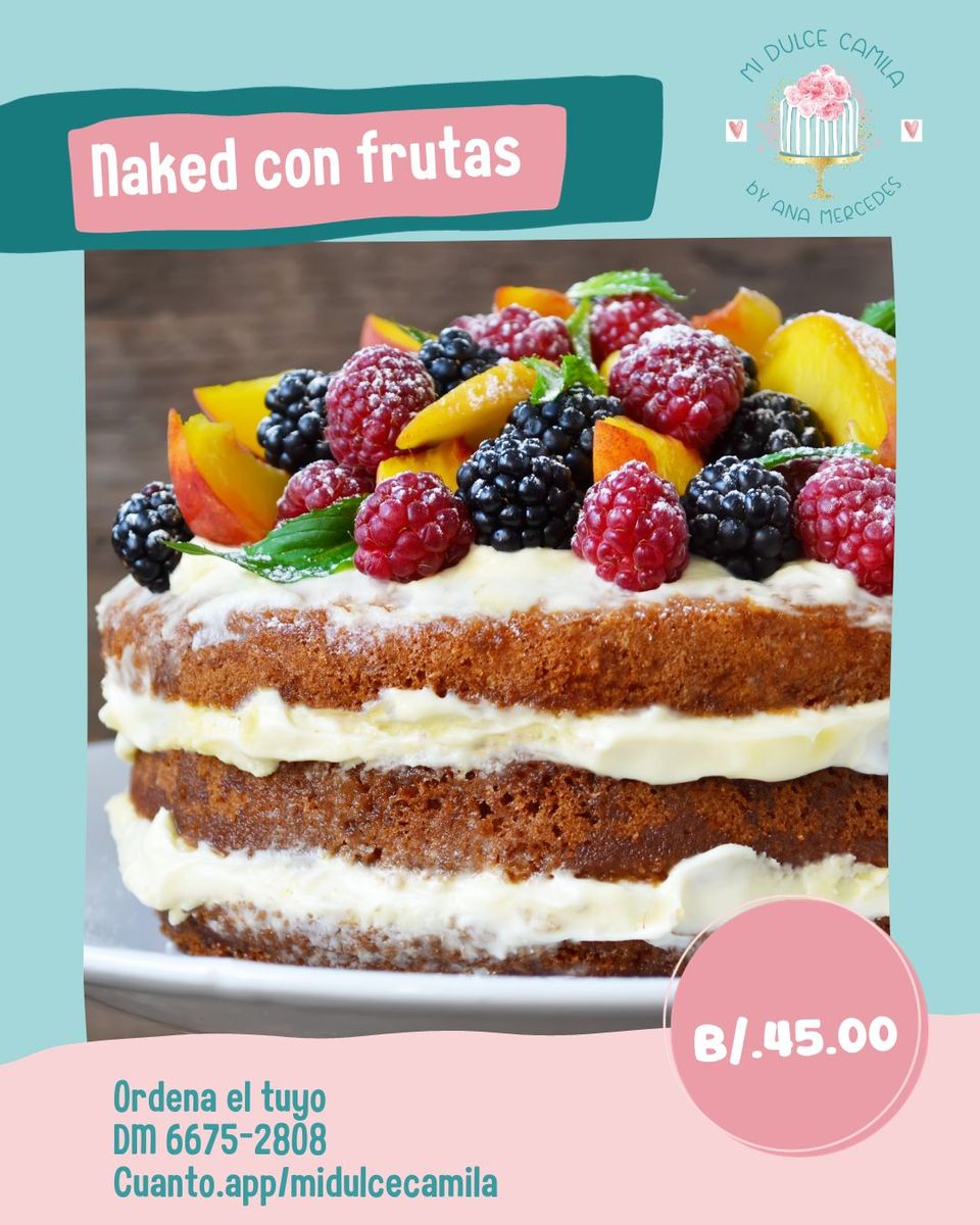 Naked Cake de 6" con frutas
